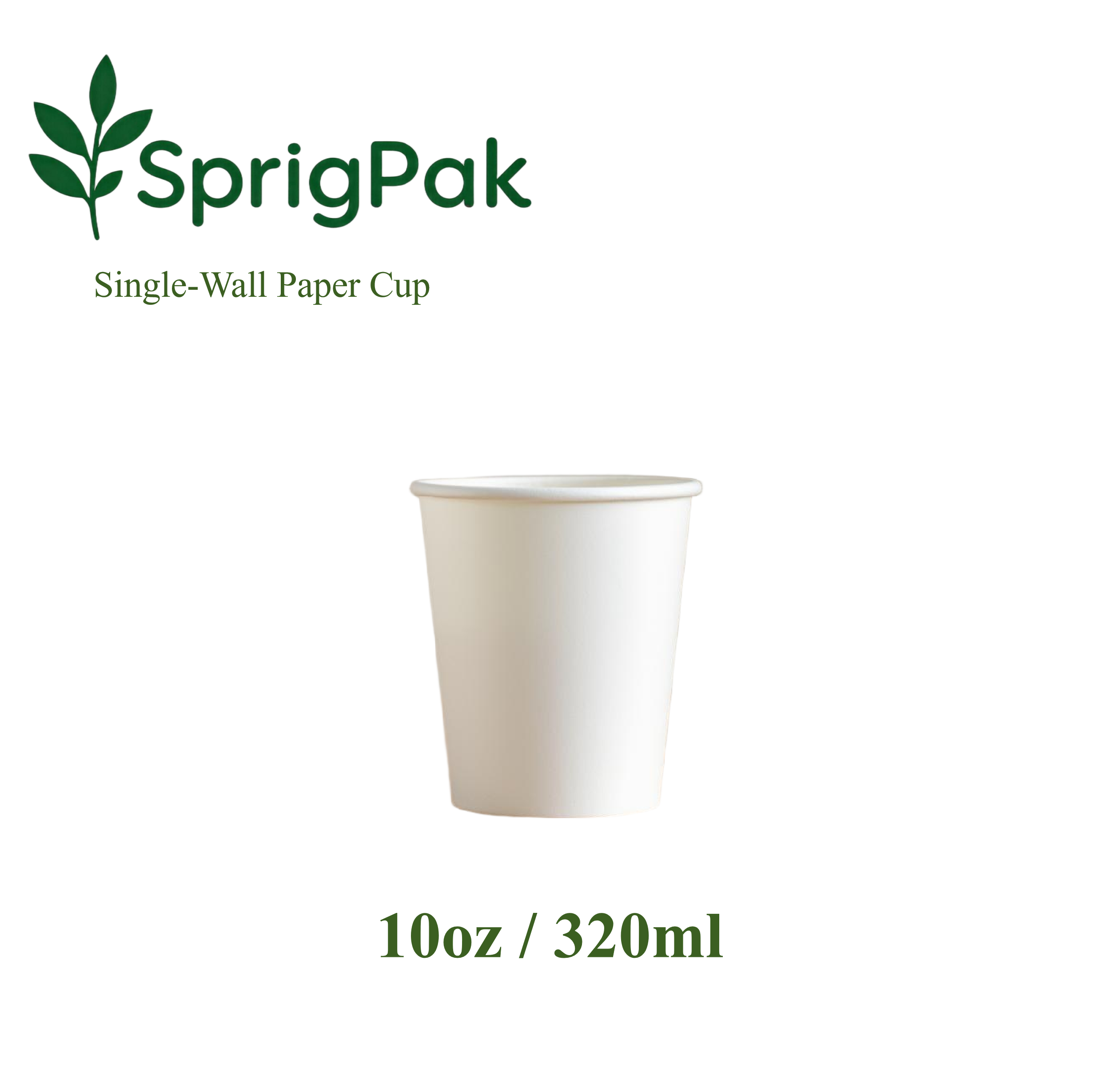 10oz-A Single Wall Paper Cup