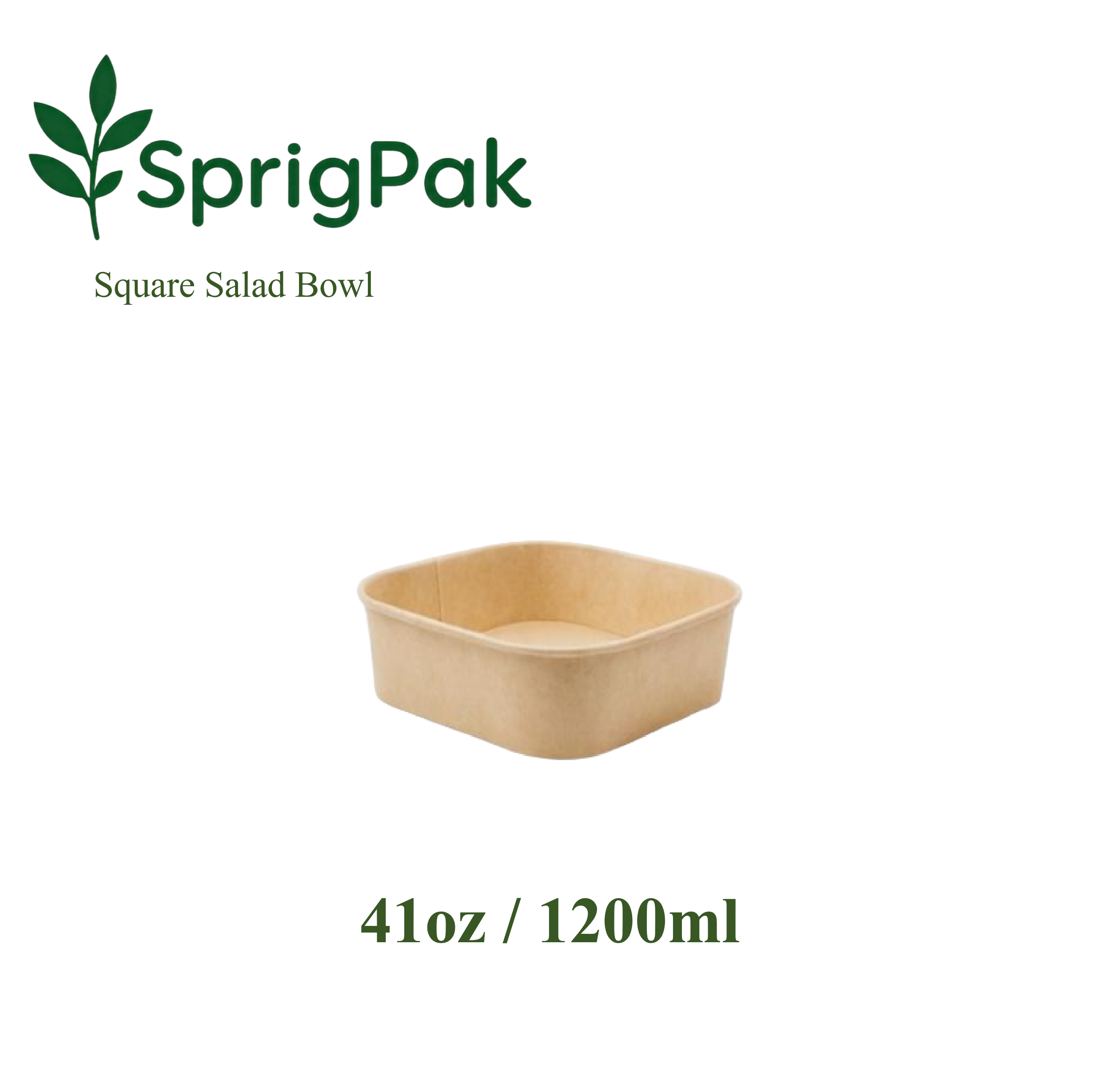 1200ml Square Salad Bowl