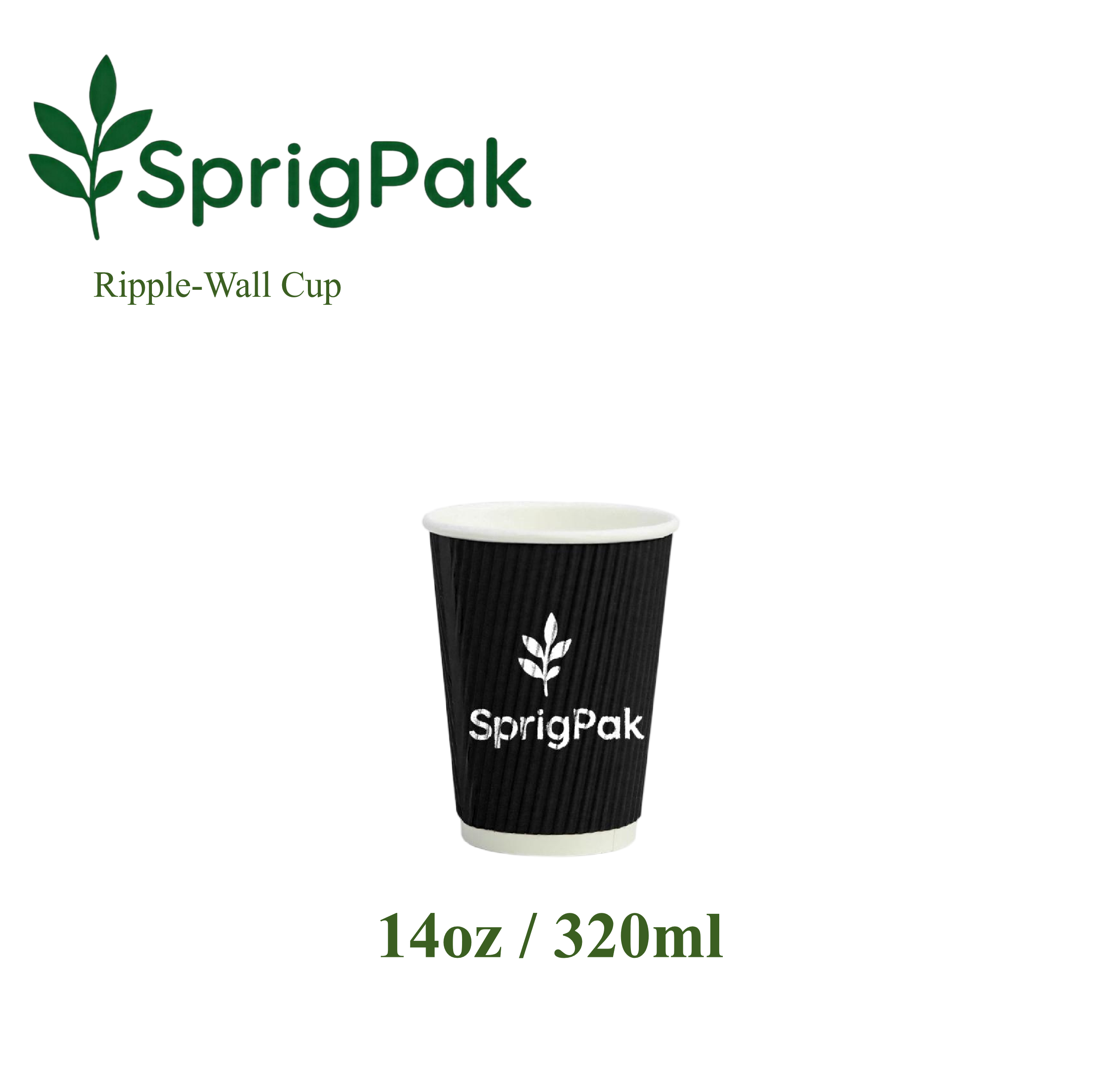 14oz Ripple Wall Paper Cup