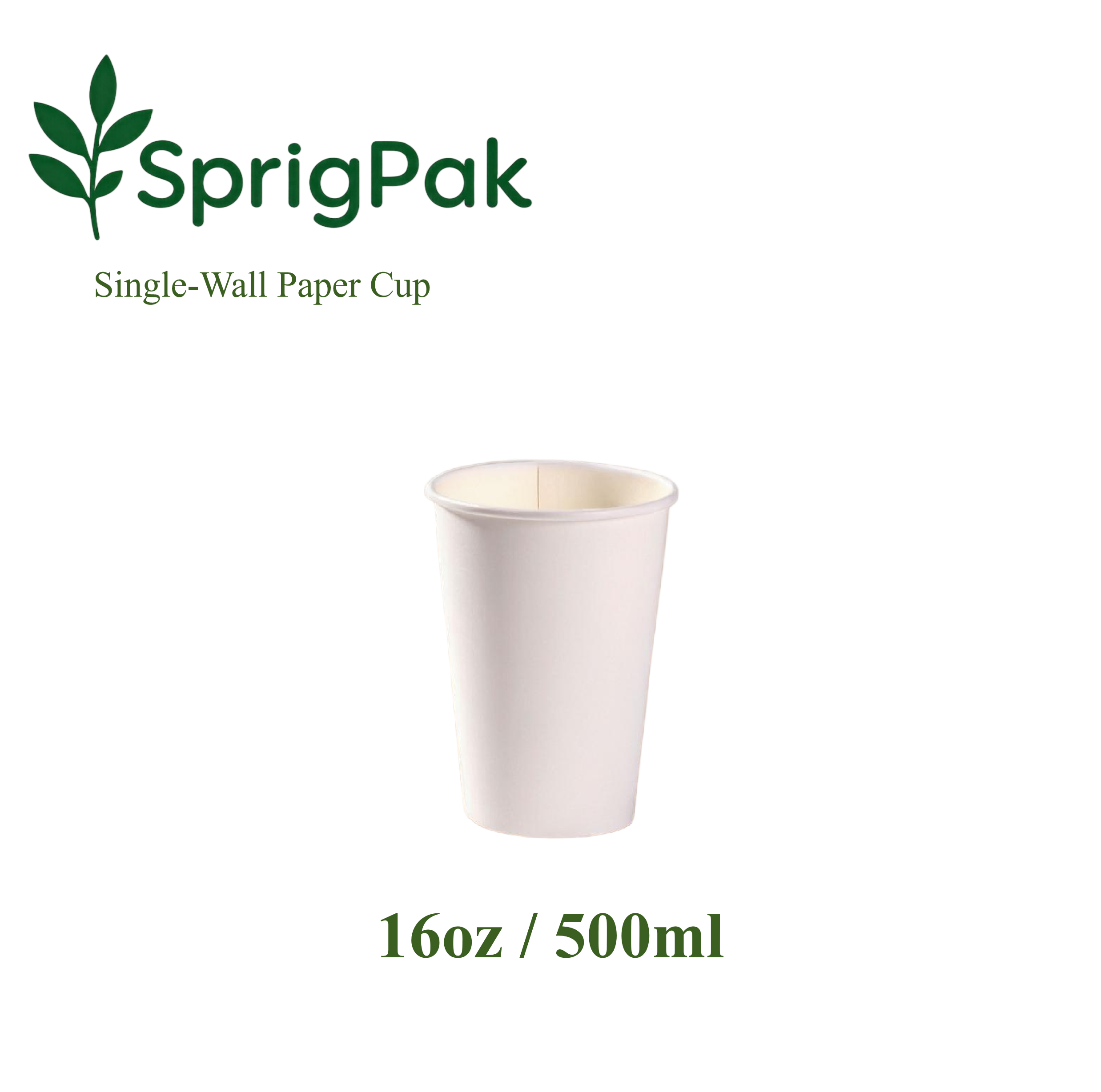 16oz Single Wall Paper Cup