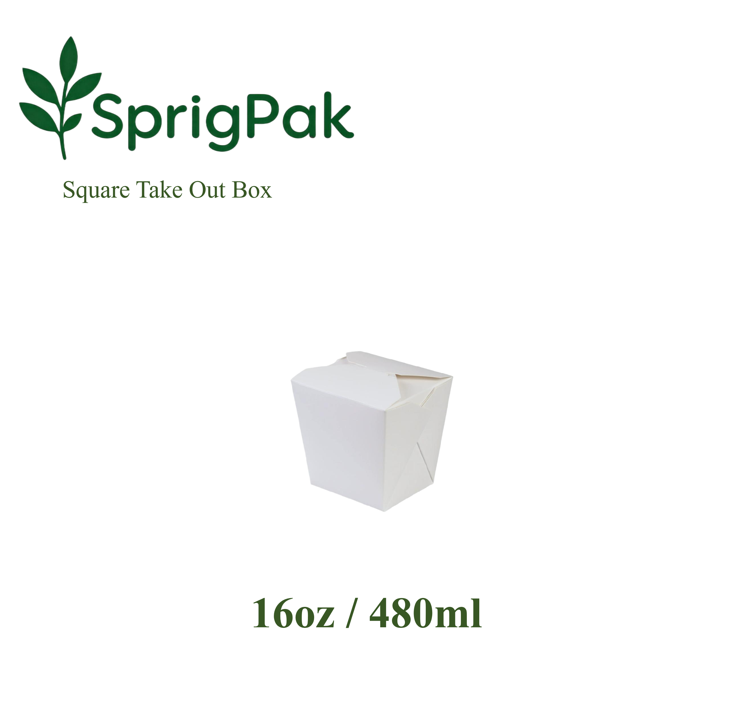 16oz Square Take Out Box