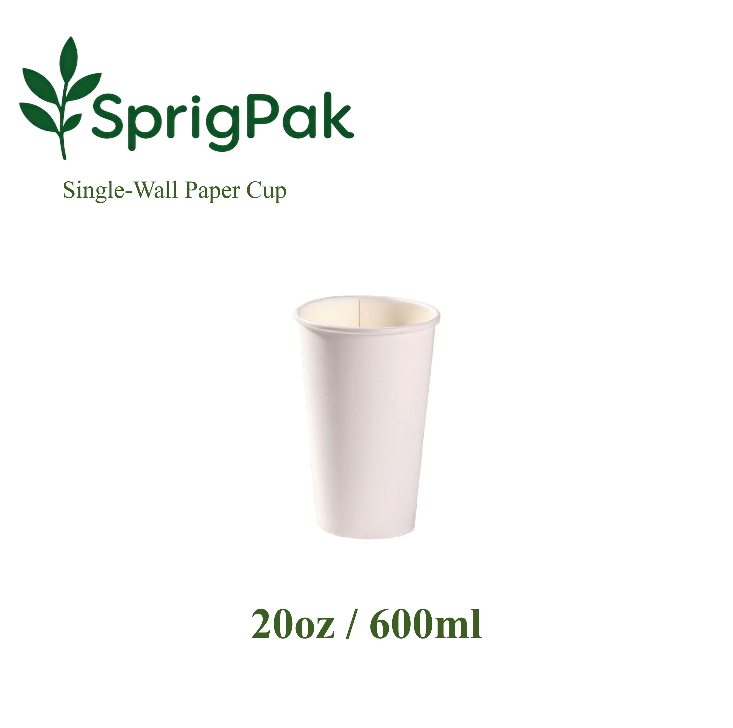20oz Single Wall Paper Cup