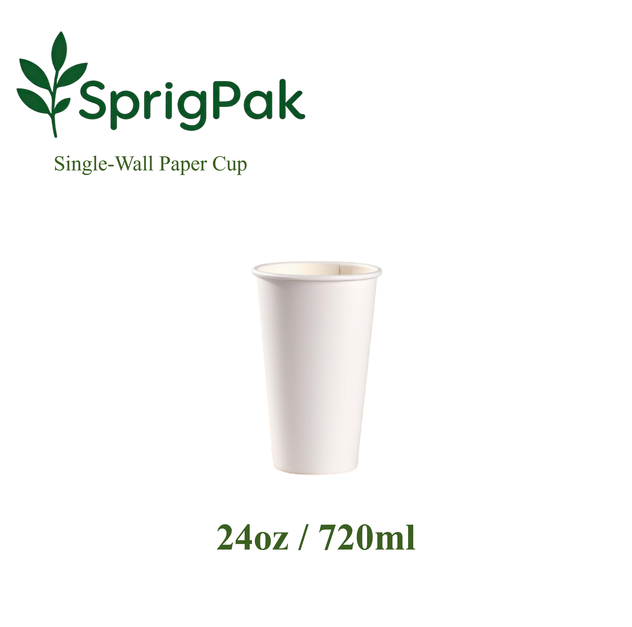 24oz Single Wall Paper Cup