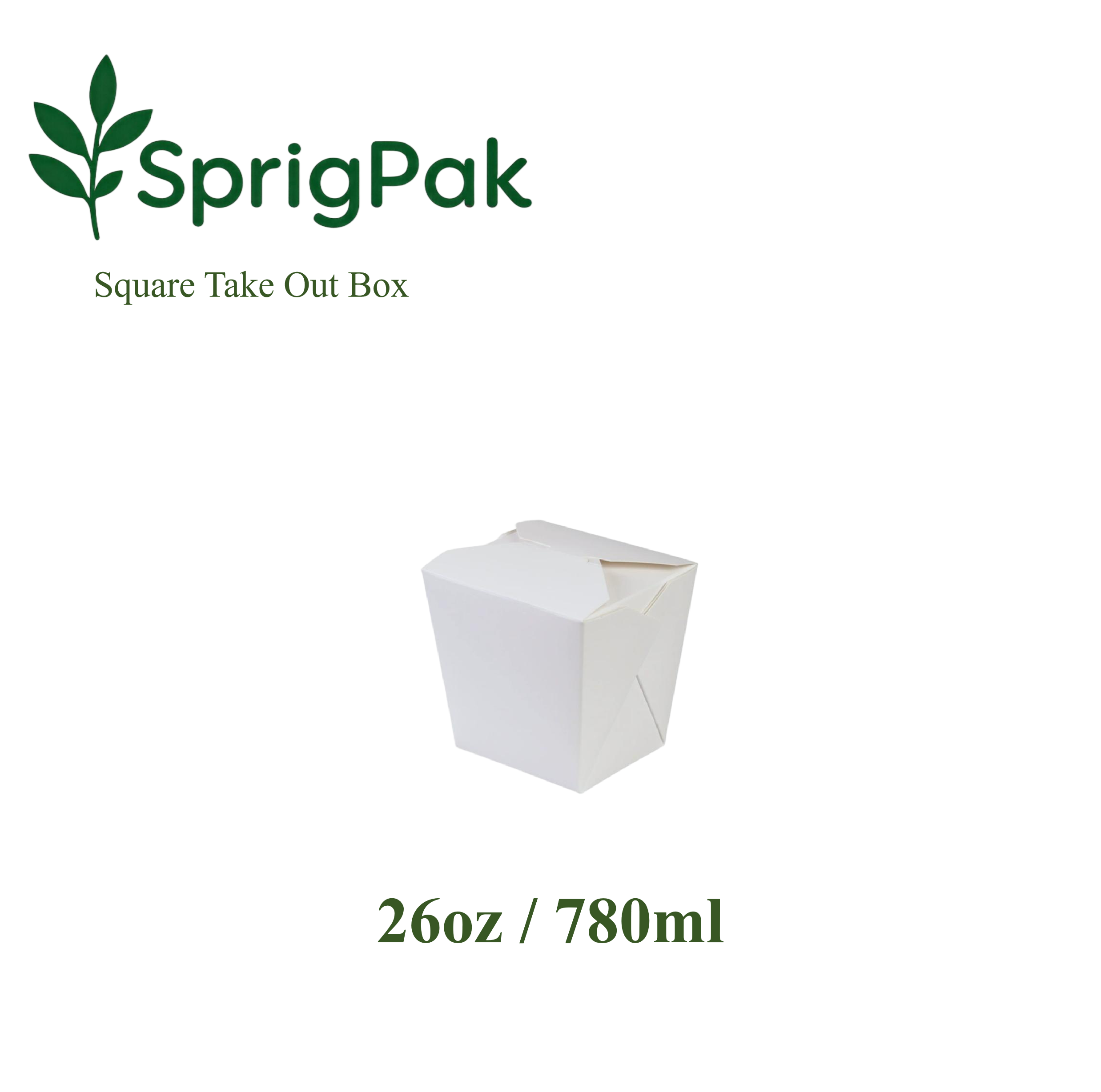 26oz Square Take Out Box