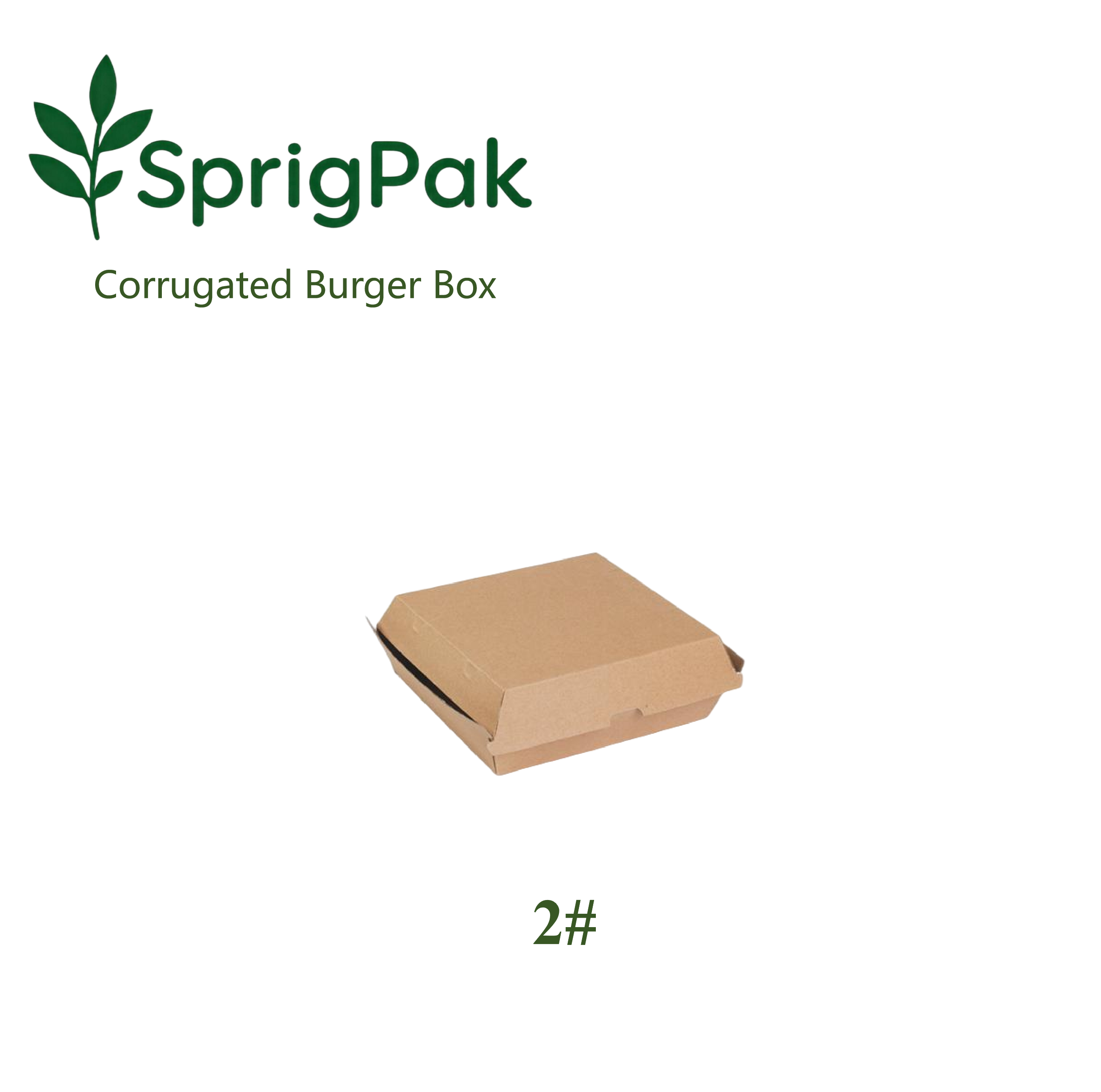 2# Corrugated Burger Box