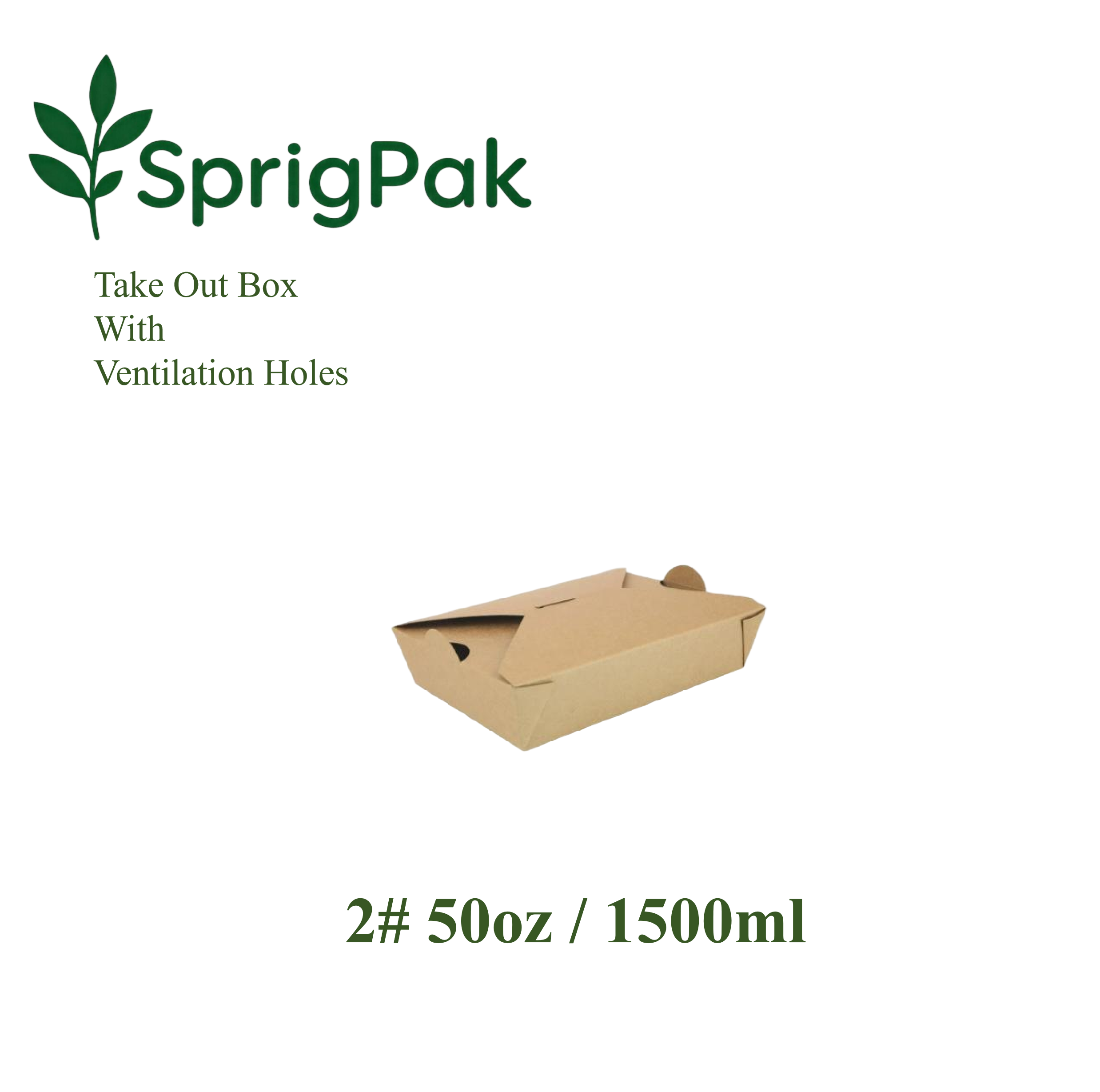 2# Take Out Box With Holes