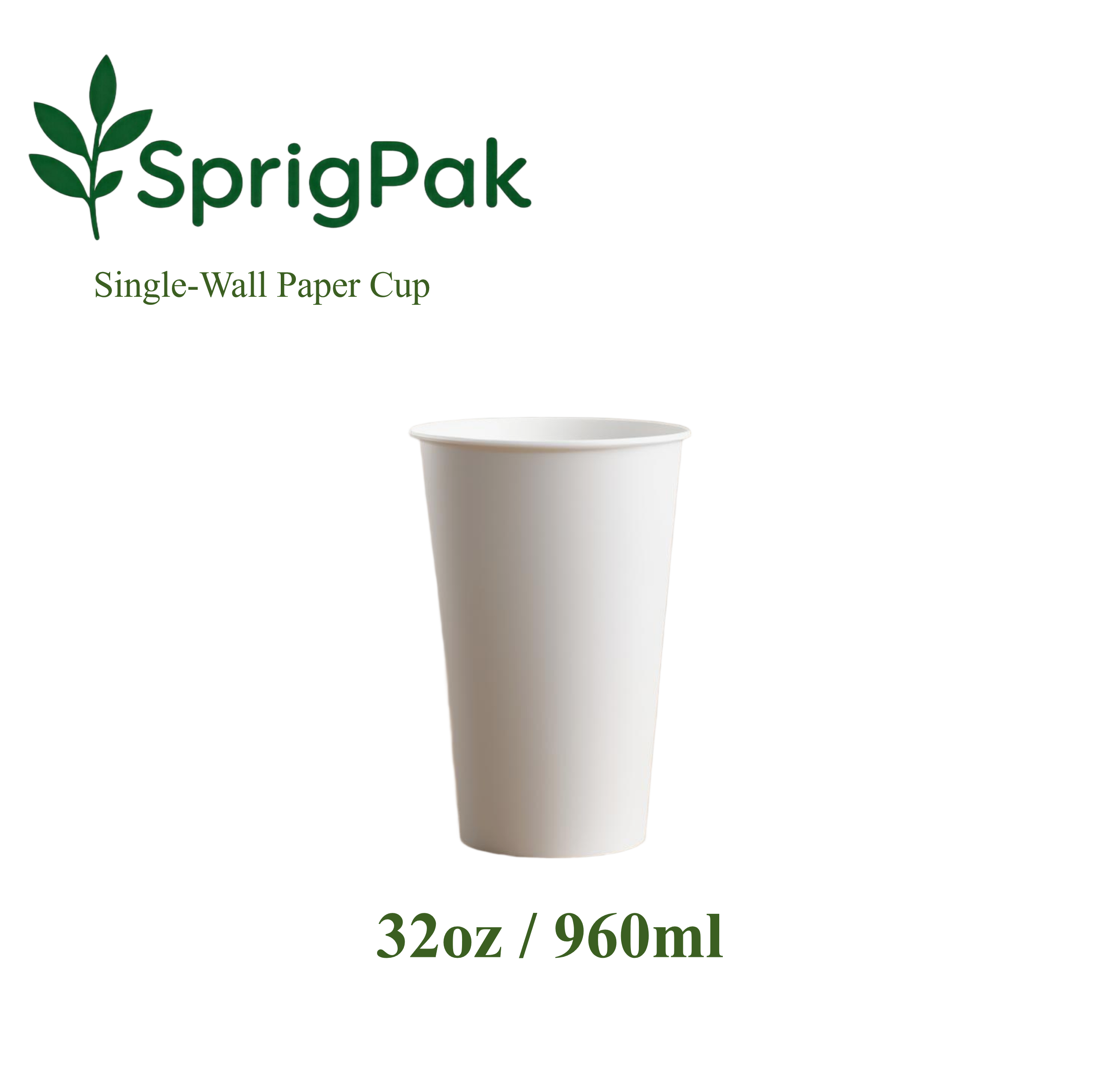 32oz Single Wall Paper Cup