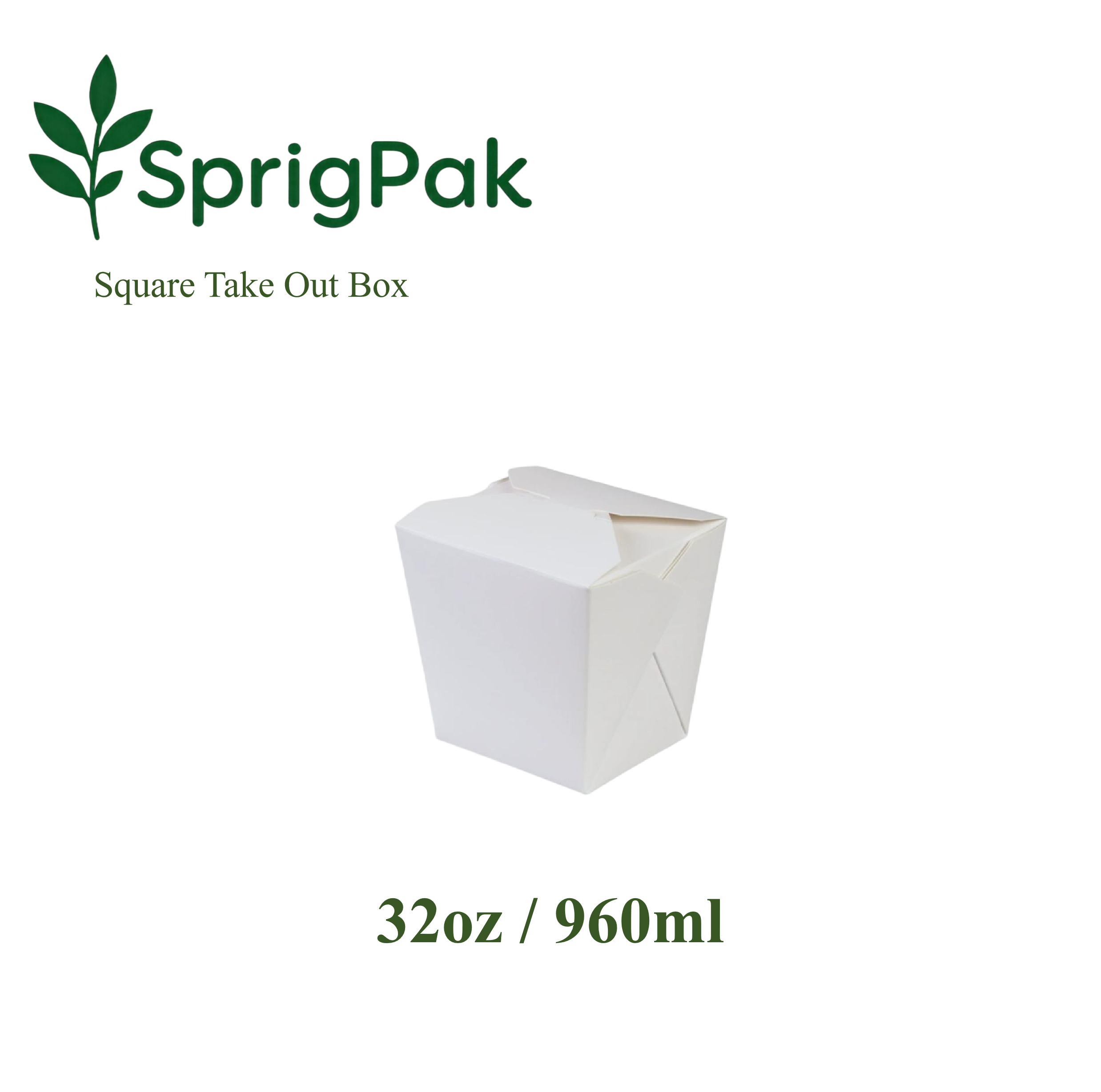 32oz Square Take Out Box