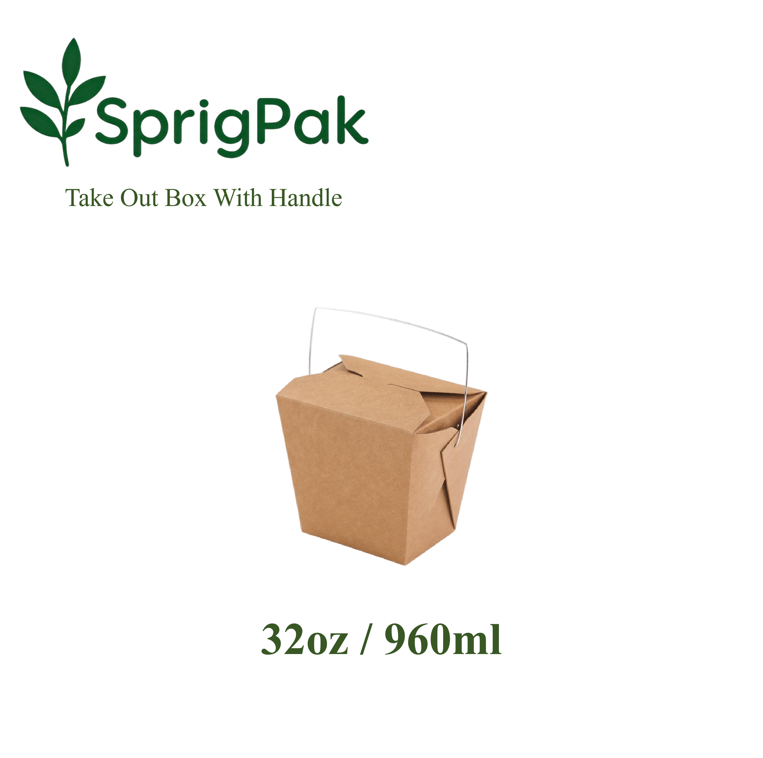 32oz Take Out Box with Handle