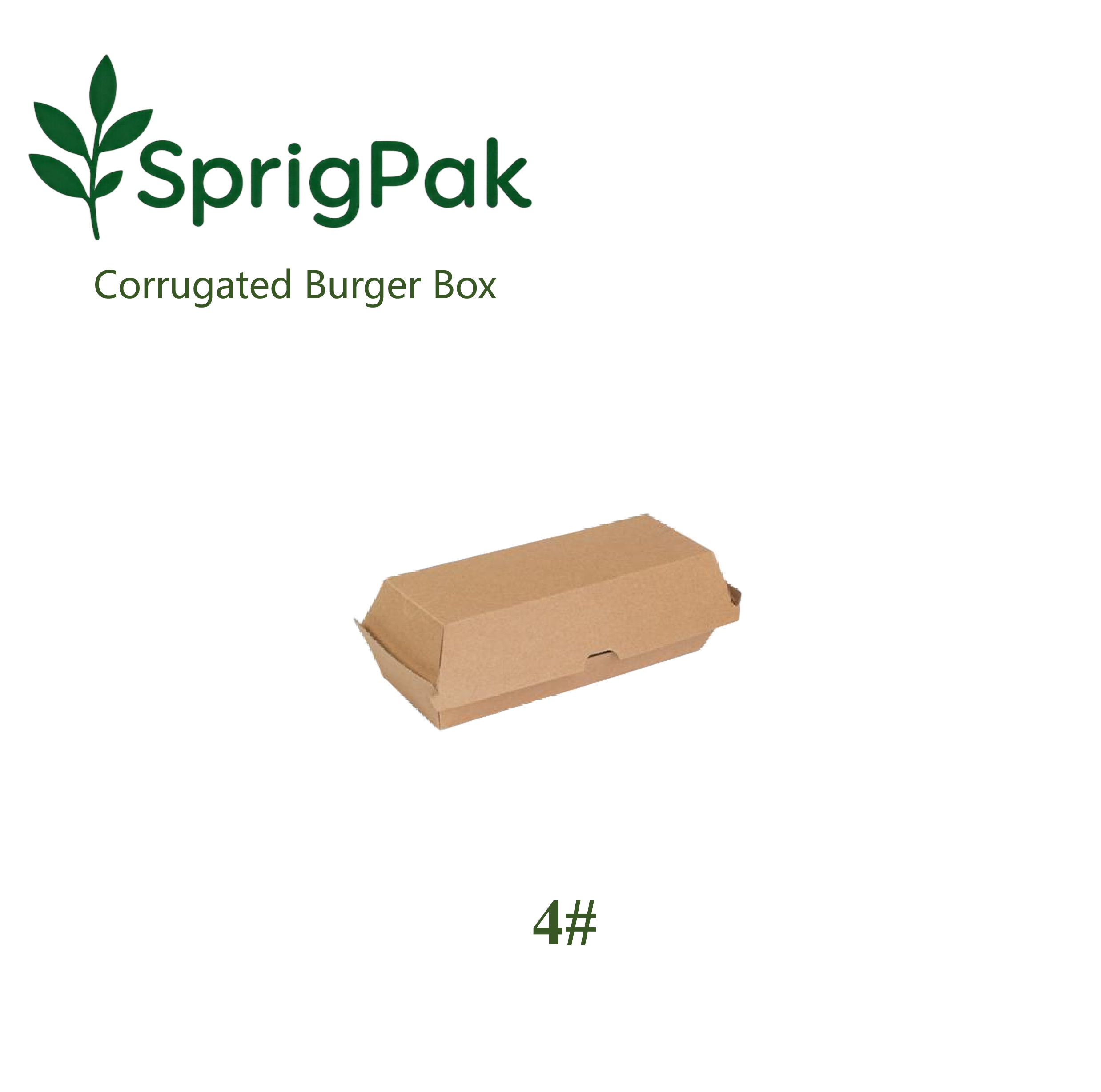 4# Corrugated Burger Box