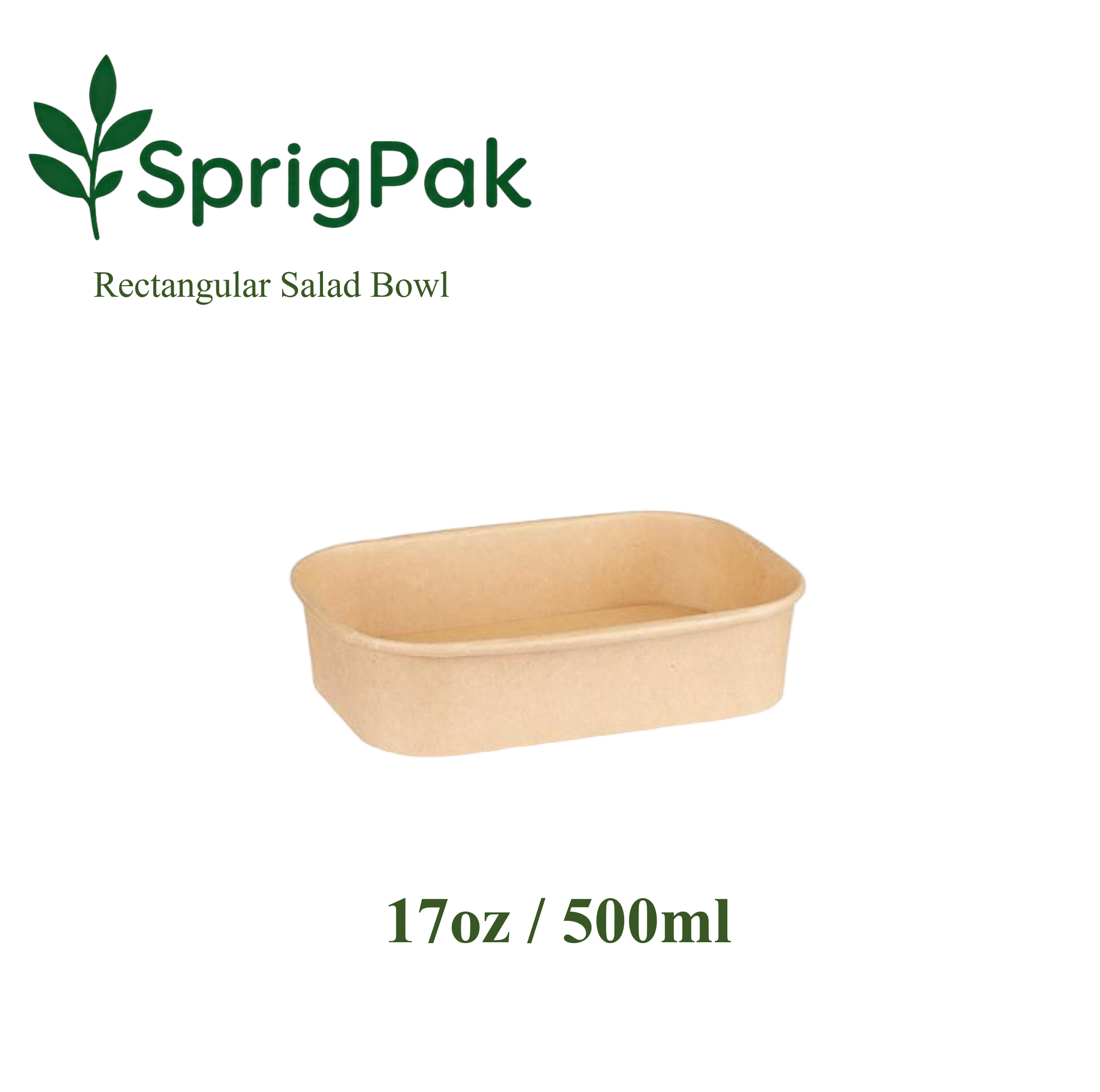 500ml Rectangular Salad Bowl