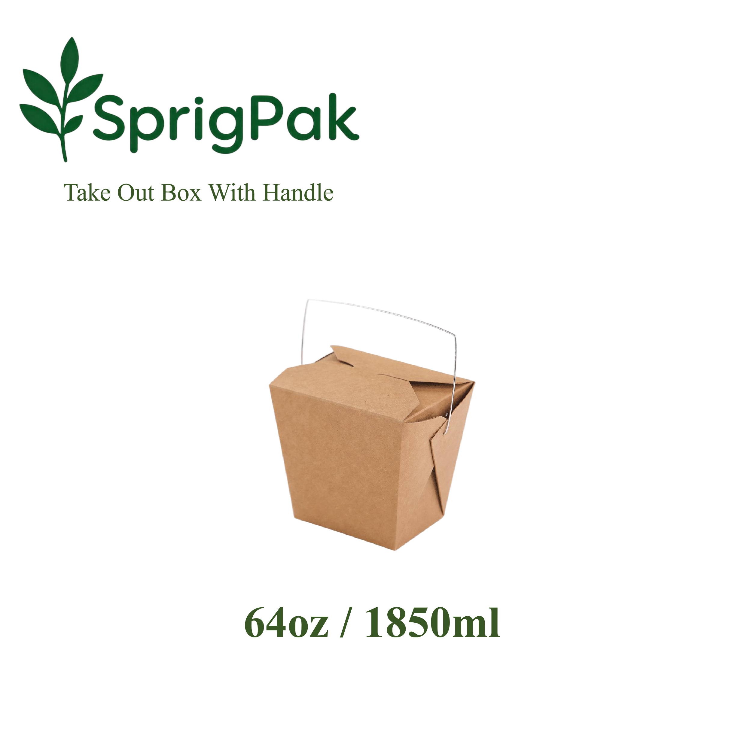 64oz Take Out Box with Handle