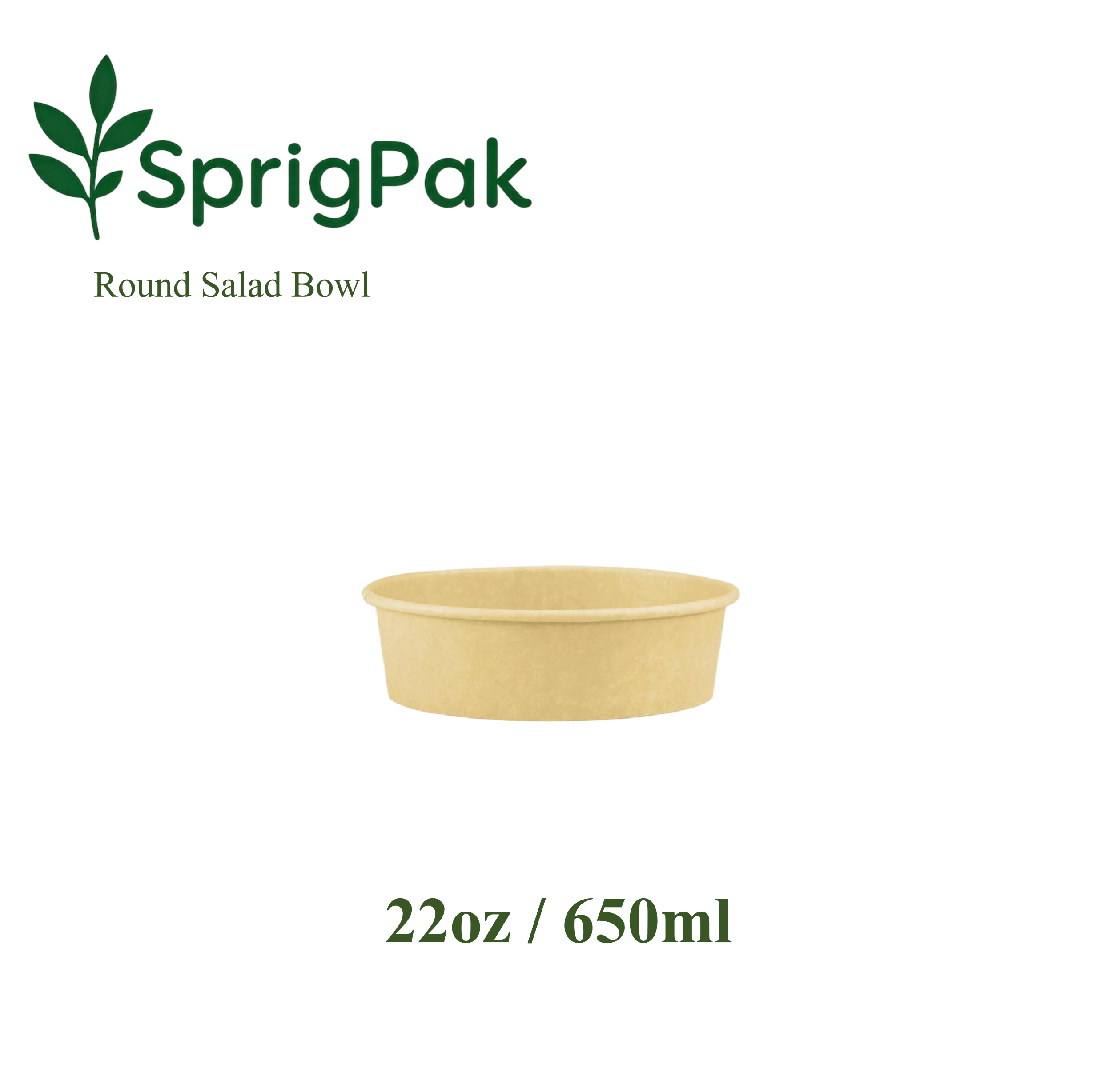 650ml Round Salad Bowl