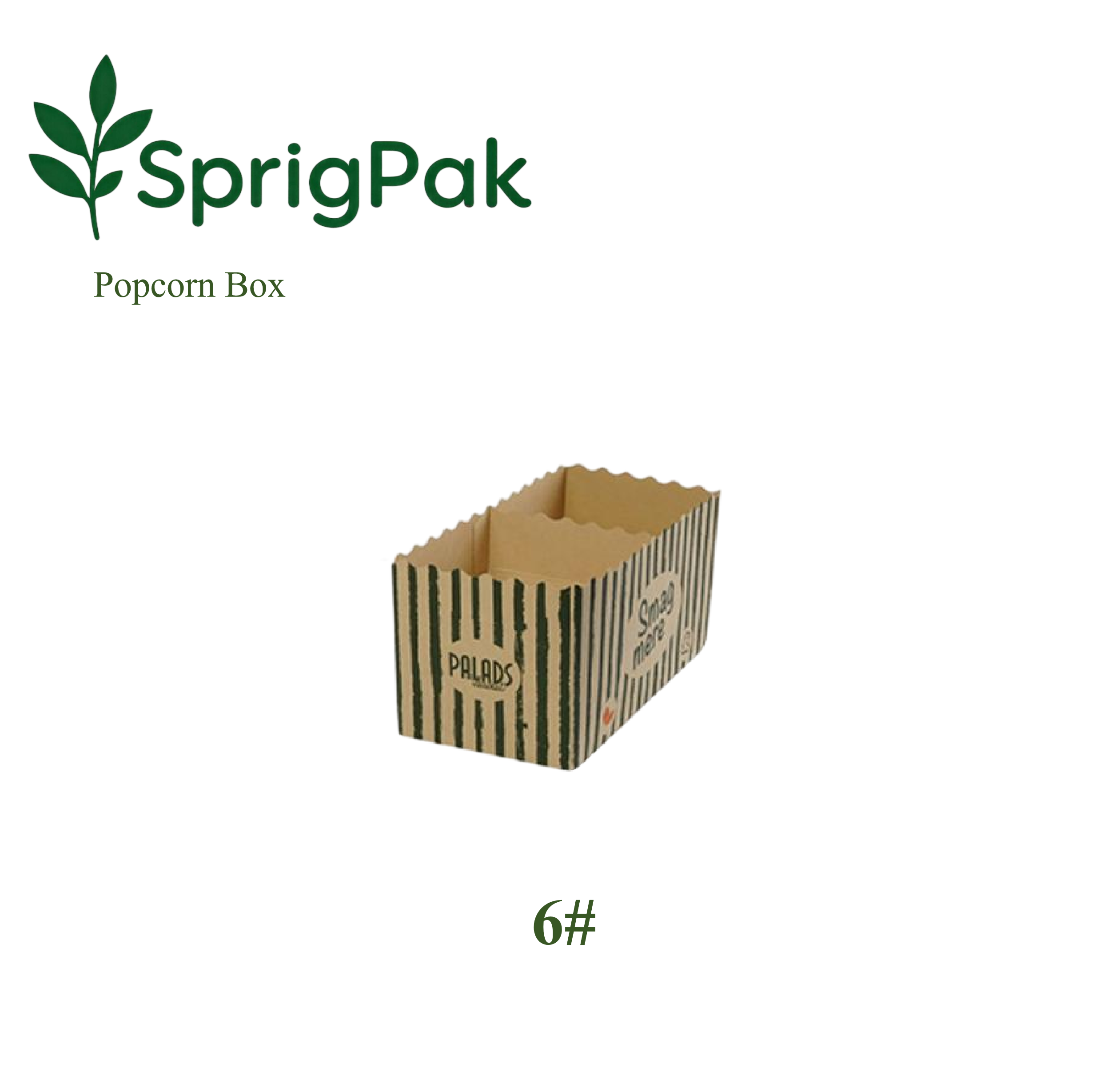 6# Popcorn Box (Multi-Compartment Design)