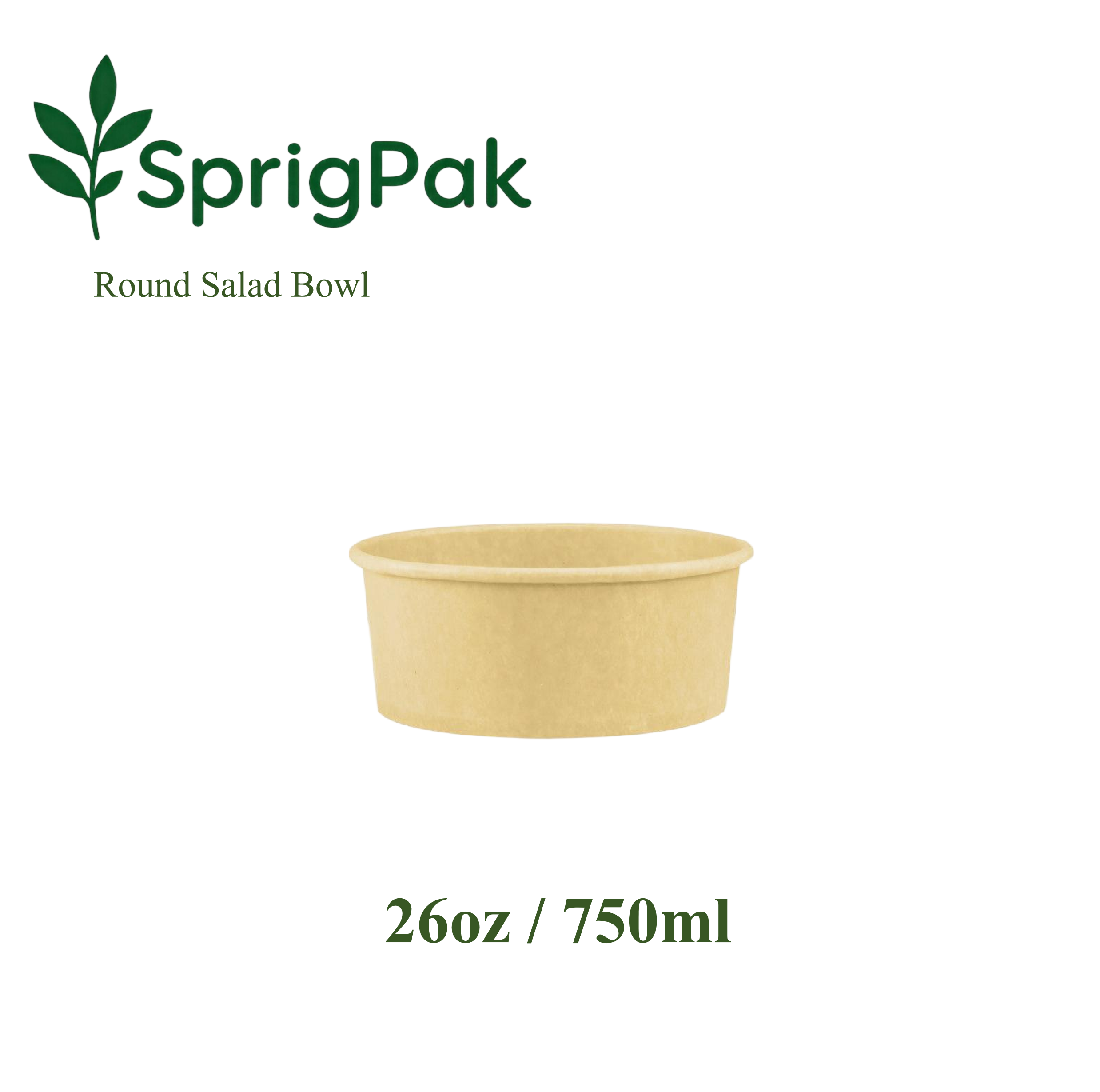 750ml Round Salad Bowl