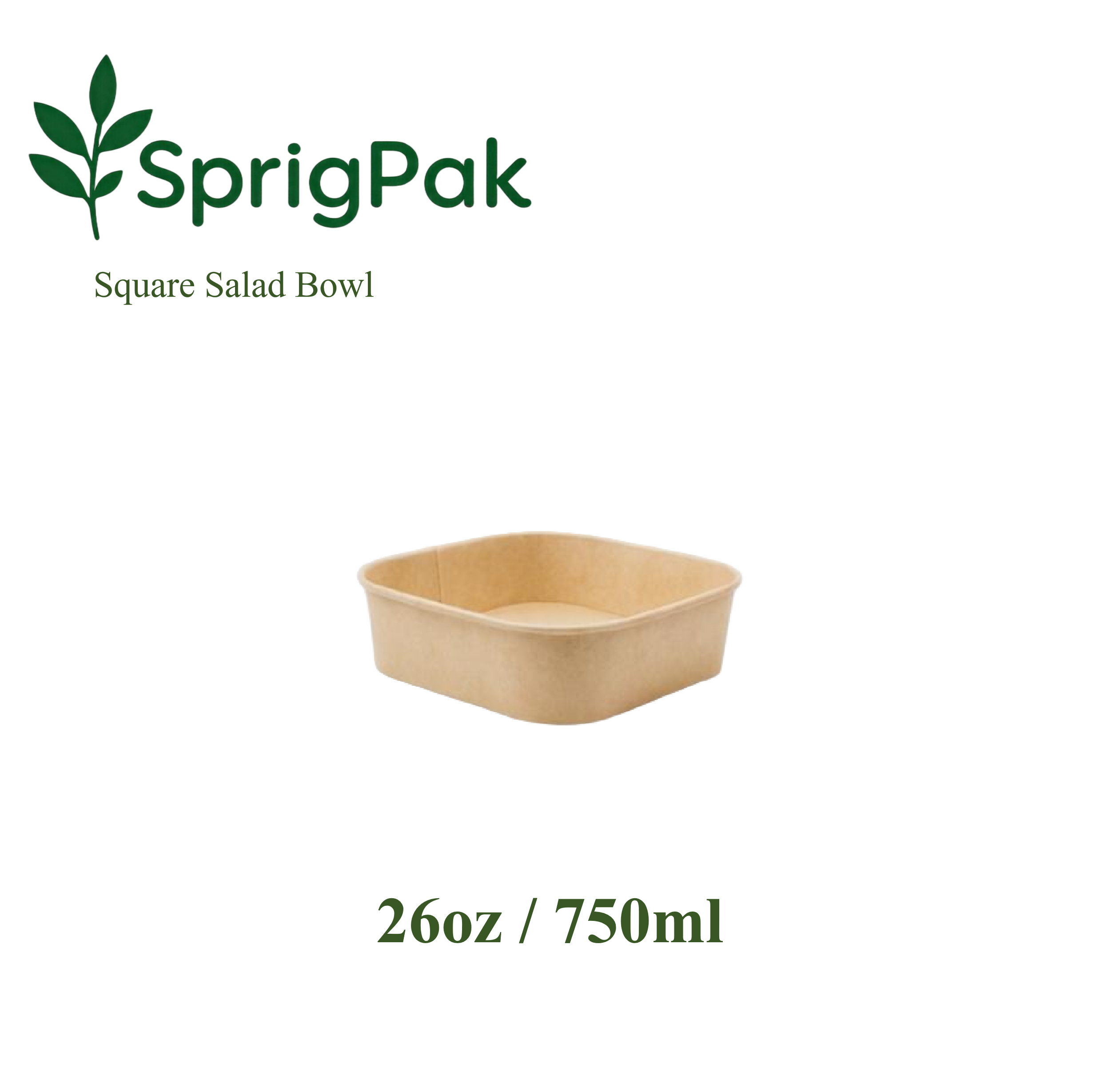 750ml Square Salad Bowl