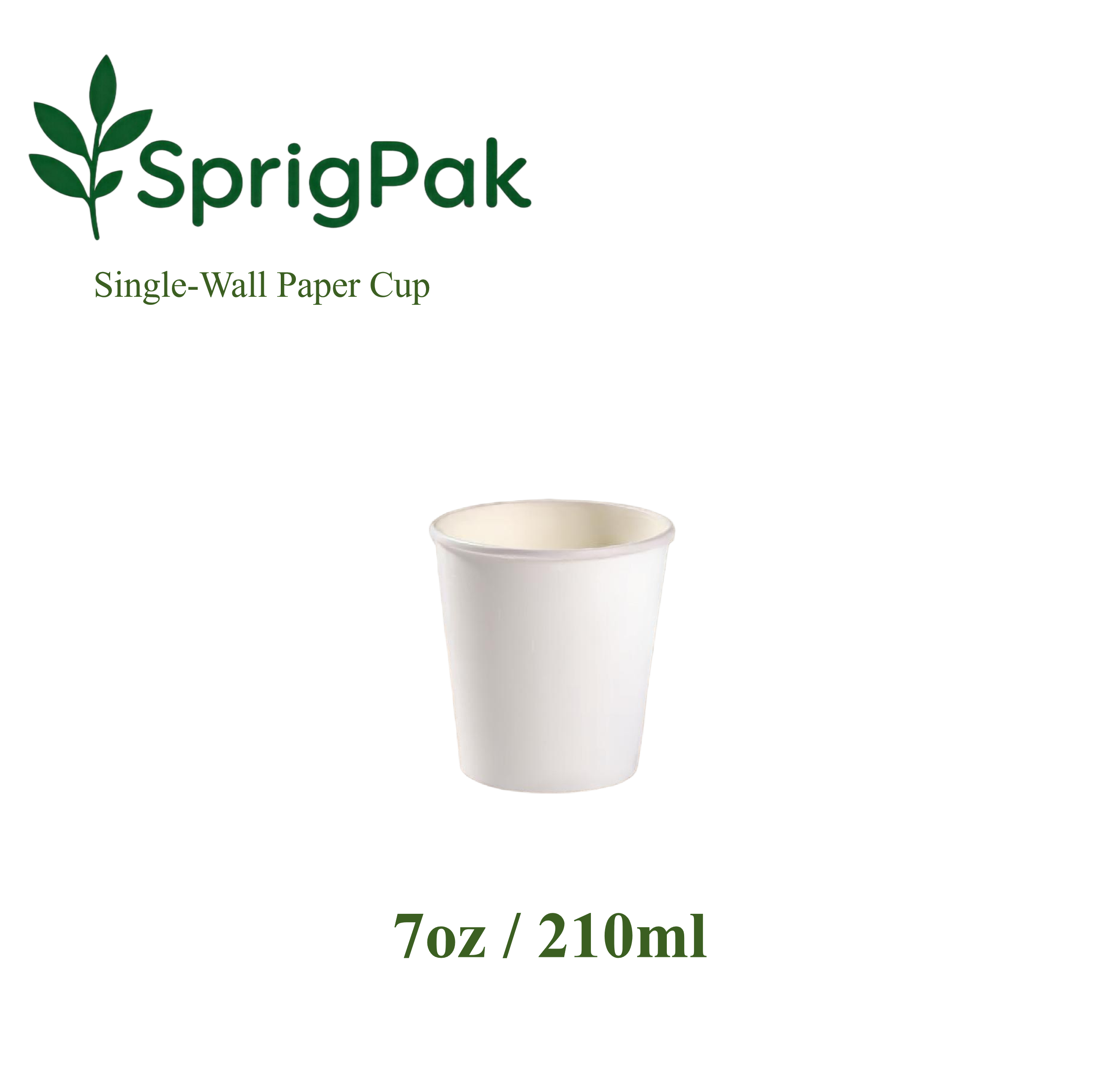 7oz Single Wall Paper Cup