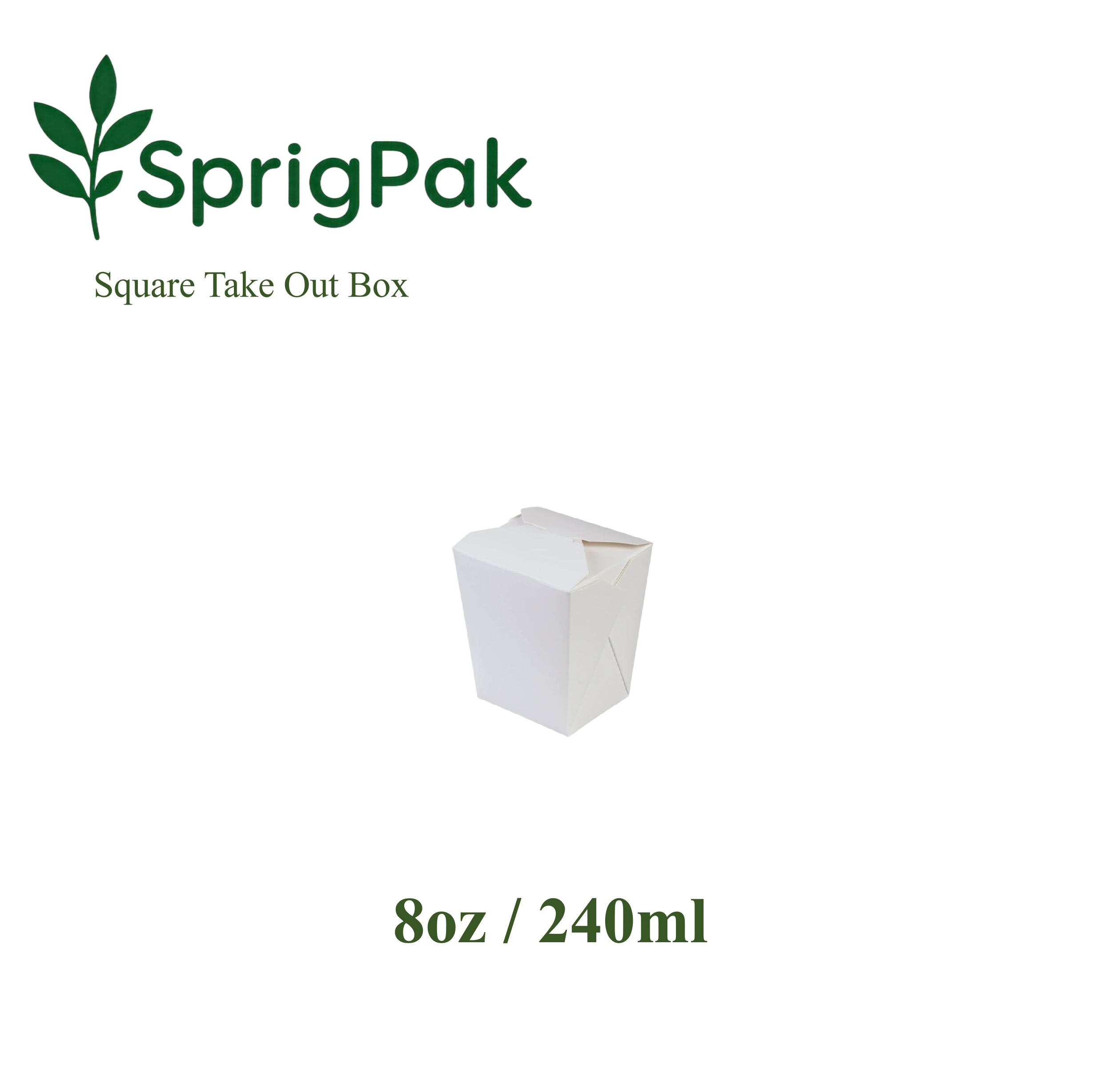8oz Square Take Out Box