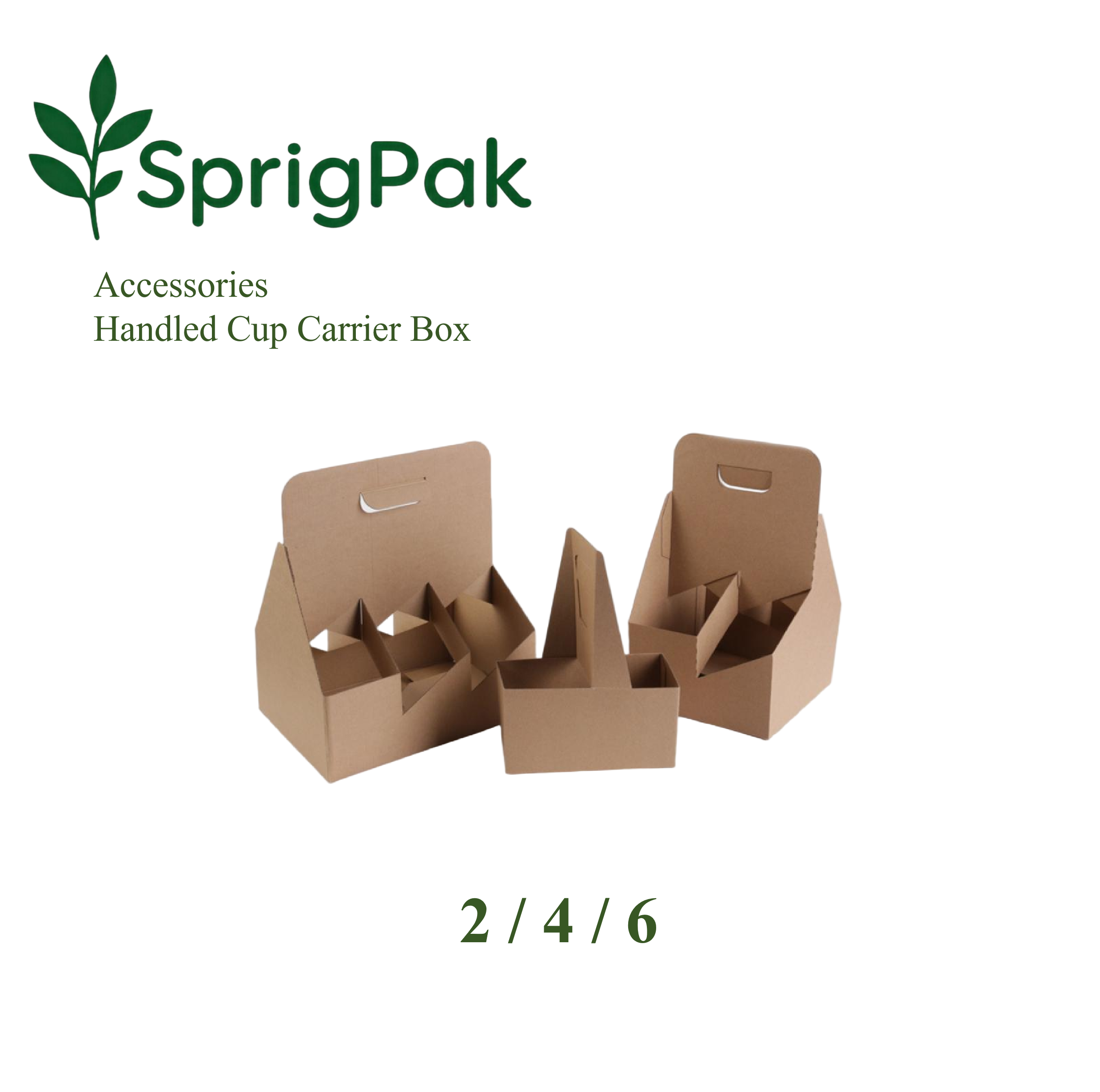 2-Cup Handled Carrier Box